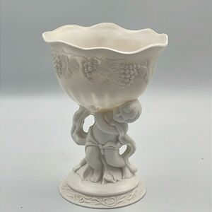 VTG Cherub Chalice plastic Florist planter vase grapevine Victorian Regoline